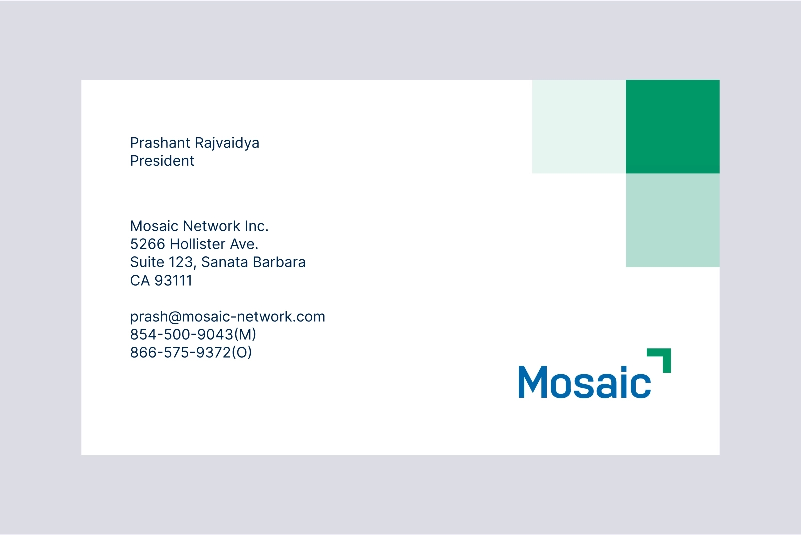 Mosaic Network Inc